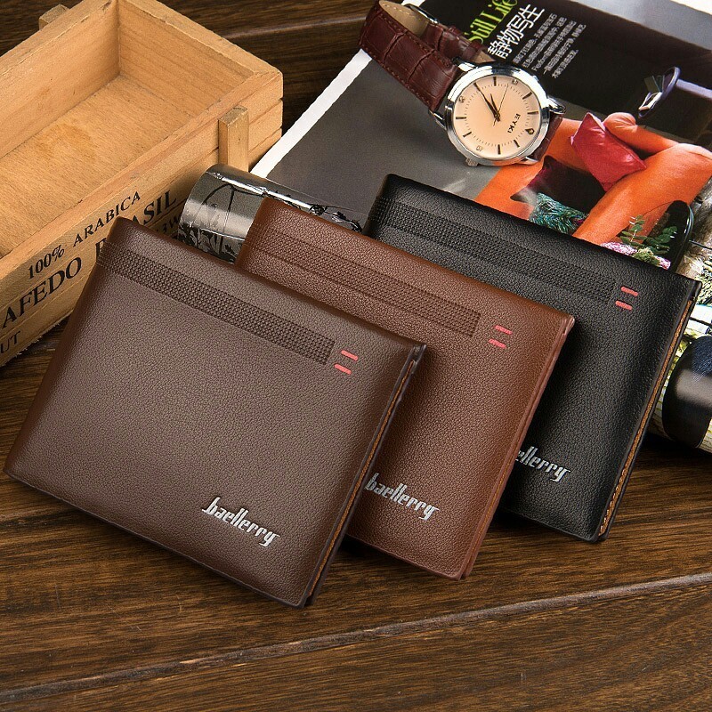 Baellerry Hot selling Men's Short PU leather Money Card Holder case Business Leisure Wallet,Female coin purse wholesale In Stock