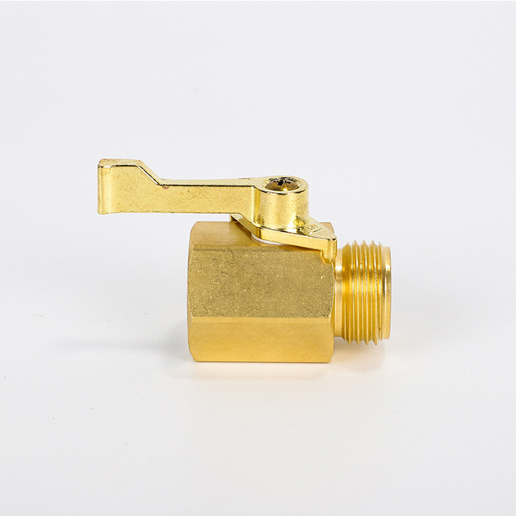 Dewande brass shut-off valve for garden hose nozzle brass nozzle irrigation