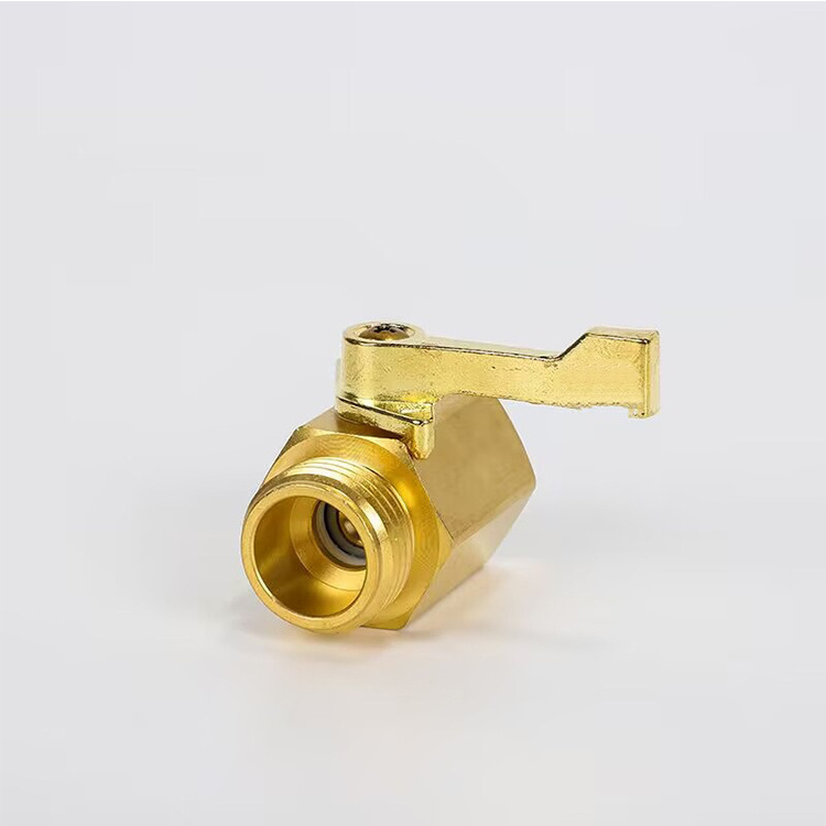 Dewande brass shut-off valve for garden hose nozzle brass nozzle irrigation