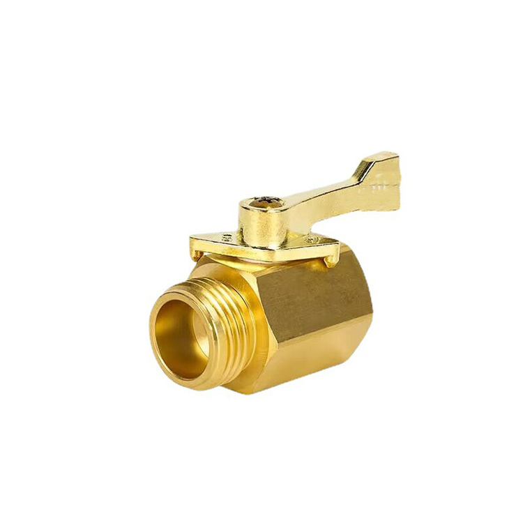 Dewande brass shut-off valve for garden hose nozzle brass nozzle irrigation