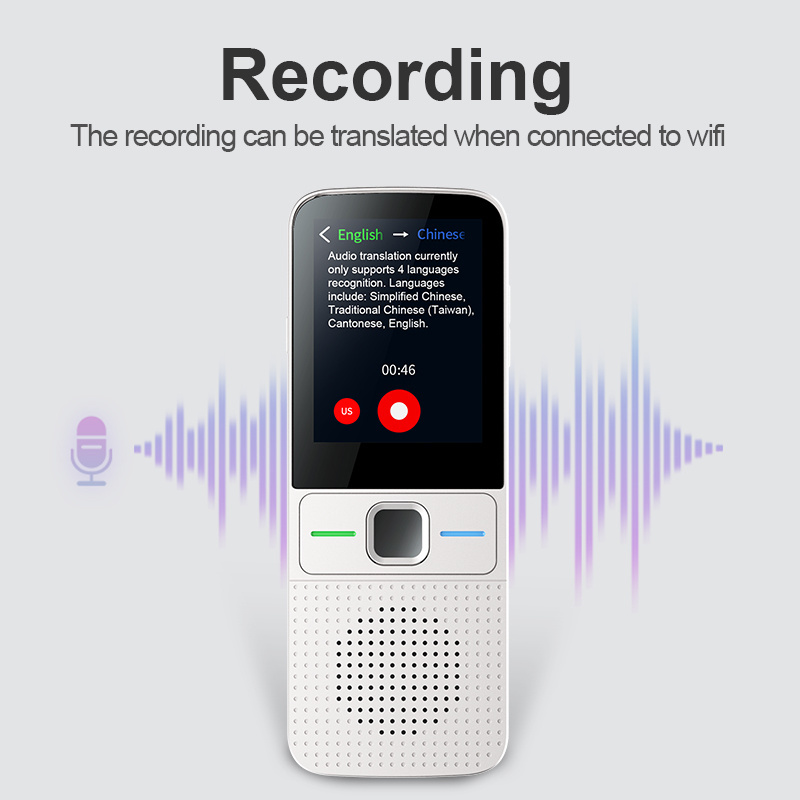 T10 Offline Voice Translator Smart Portable 137 Language Real Time Translator Without Internet Inter Translation Machine