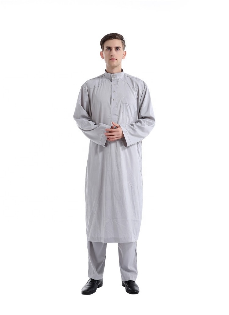 2023 Hot Selling Muslim Men's Islamic Clothing Kaftan Jubah Abaya Jalabya Ethnic Arabic Thobe Jalaba Boubou Muslim Long Dress