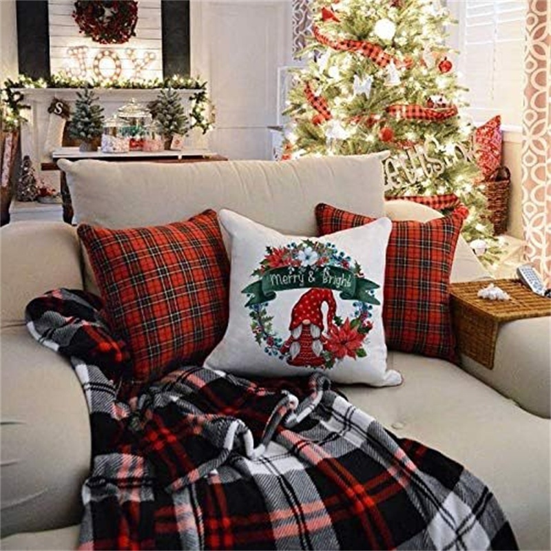 Home Decoration Couch Cushion Cover Sofa Patio Throw Cushion Set Plush Waterproof Outdoor Throw Pillow Covers