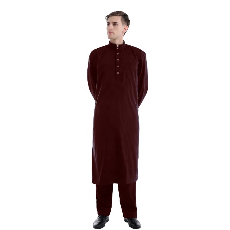 2023 Hot Selling Muslim Men's Islamic Clothing Kaftan Jubah Abaya Jalabya Ethnic Arabic Thobe Jalaba Boubou Muslim Long Dress