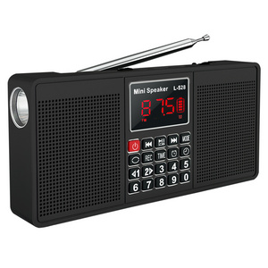 Dewant L-528 tuning digital blue tooth alarm clock radio AM FM with big flashlight and 3W*2 speaker