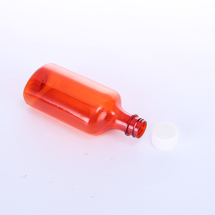 Wholesale Liquid Medicine PET  Plastic Oval Bottles With Screw Cap