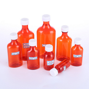 Wholesale Liquid Medicine PET  Plastic Oval Bottles With Screw Cap