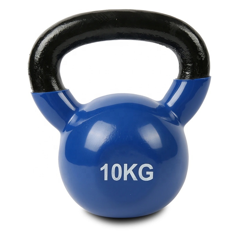 Hot Sale Vinyl Coated Solid Cast Iron Steel Strength Training Weight Kettlebell