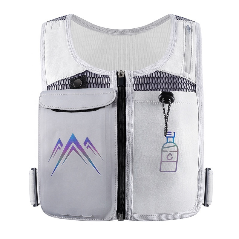 Unisex Quick-Drying Portable Sport Mesh Chest Vests Running Mountaineering Outdoor Mobile Phone Bag Training Sports Vest for Men