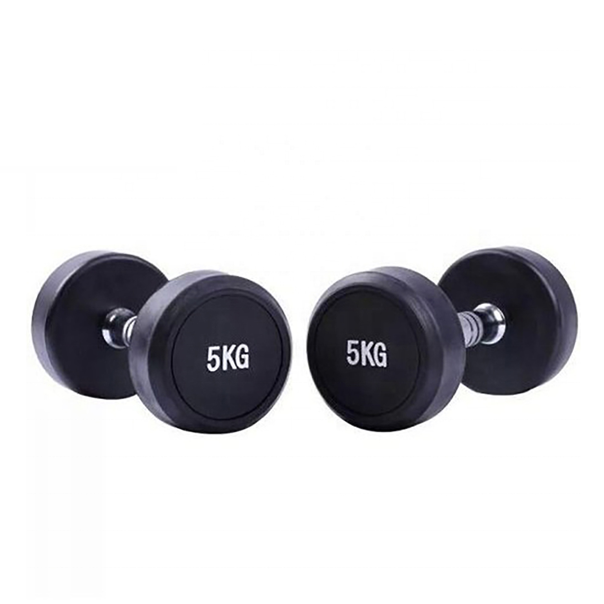 Wholesale Customized Mancuernas 5lb 10lb 15lb 20lb 25lb 30lb 35lb 40lb 45lb 50 Lbs Pound Round Rubber Cast Iron Dumbbell