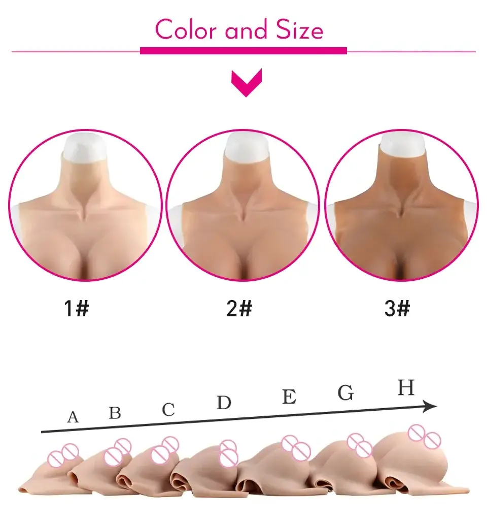 KnowU-Silicone Breast Shape A/B/C/D/E/G Cup Huge Fake Breast Cross Dressing Beginner Transgender Queen Breast Shaking