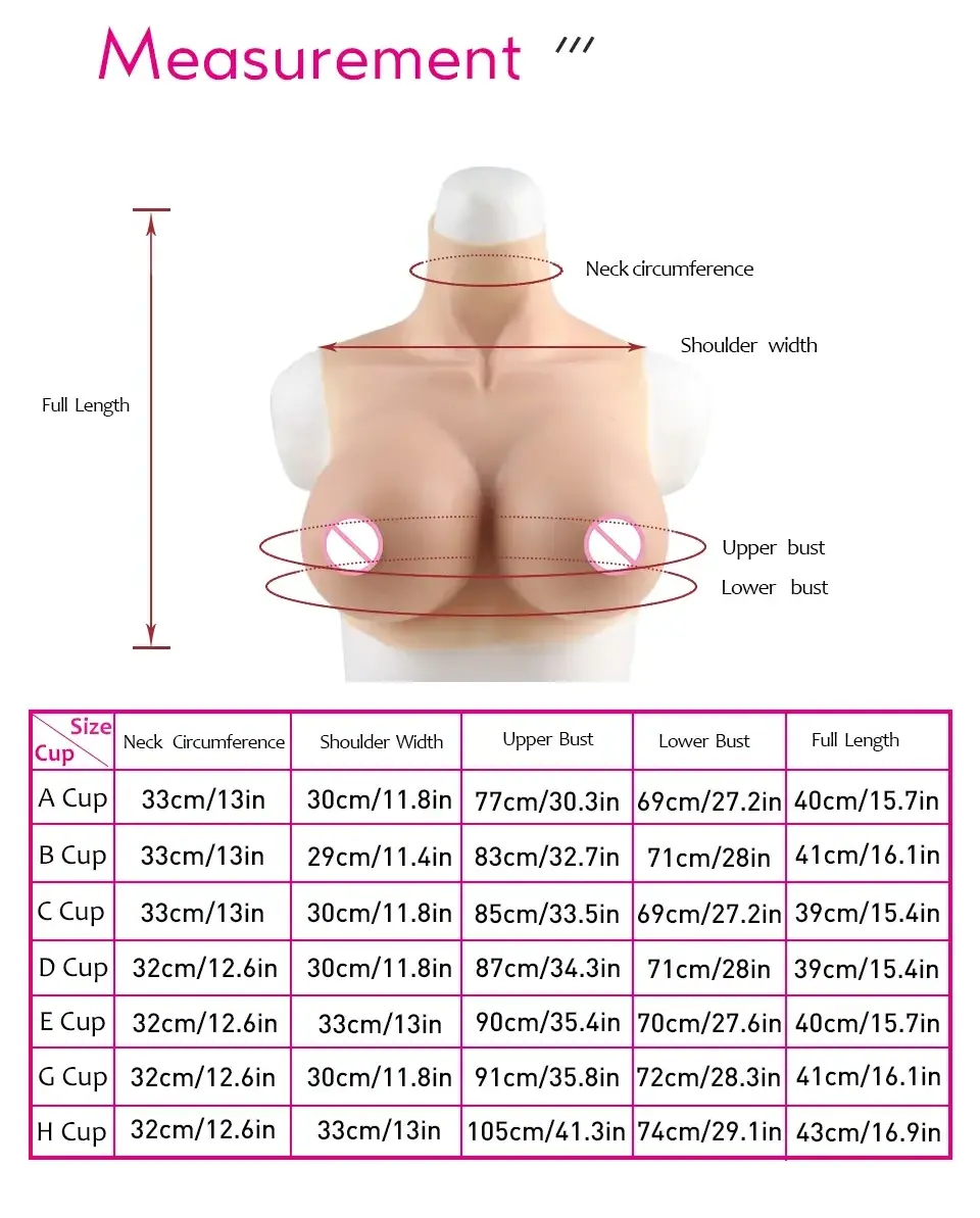 KnowU-Silicone Breast Shape A/B/C/D/E/G Cup Huge Fake Breast Cross Dressing Beginner Transgender Queen Breast Shaking