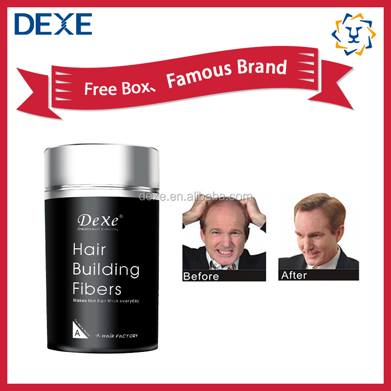 Dexe hair fiber powder instant hair thickening fibers with hair fiber applicator