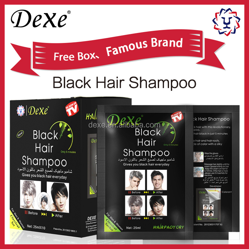 Anti white hair ppd free natural hair colour black hair coloring shampoo