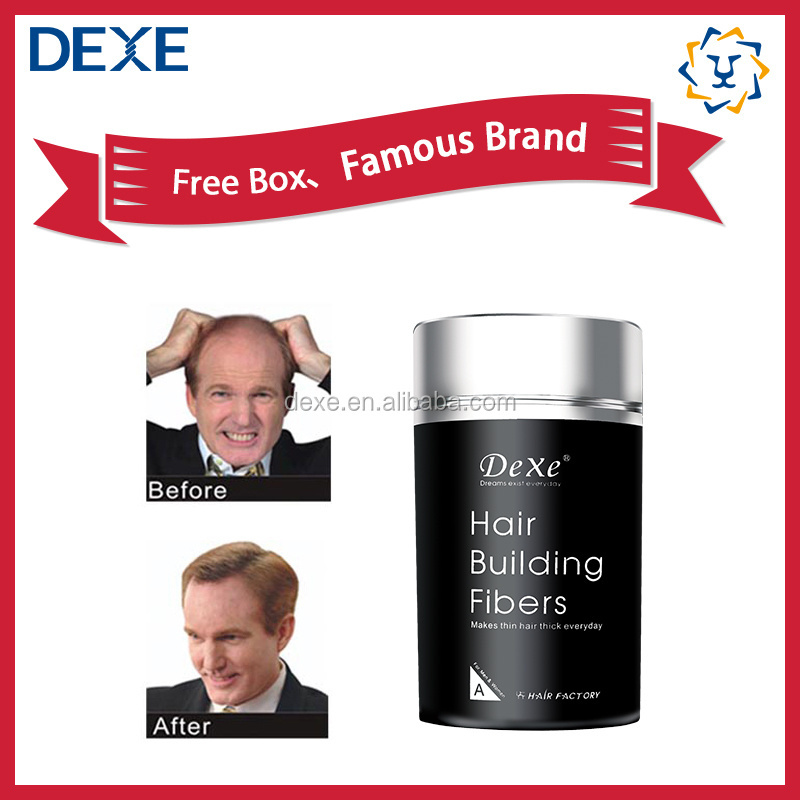 Dexe hair fiber powder instant hair thickening fibers with hair fiber applicator