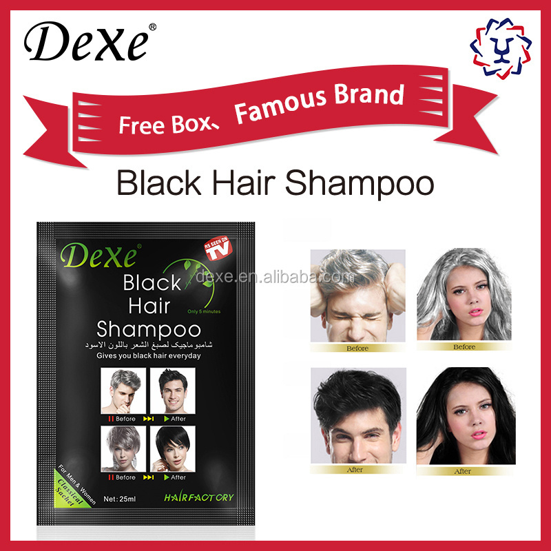 PPD free natural hair color herbal hair darkening shampoo dexe black hair shampoo