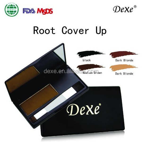 Root touch up of amazing wow effect with makeup brushcamouflages root for hair color dye