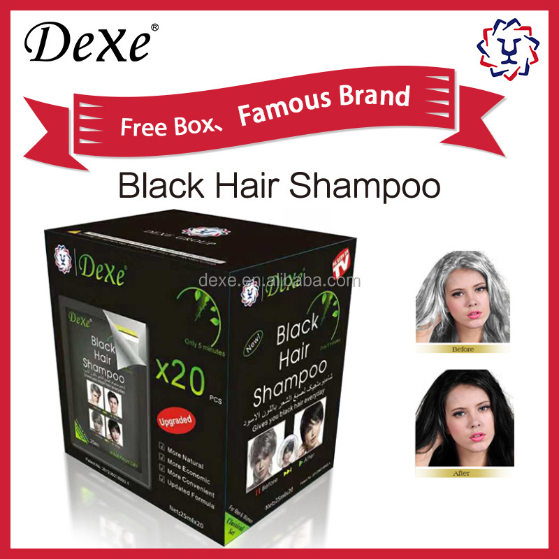 PPD free natural hair color herbal hair darkening shampoo dexe black hair shampoo