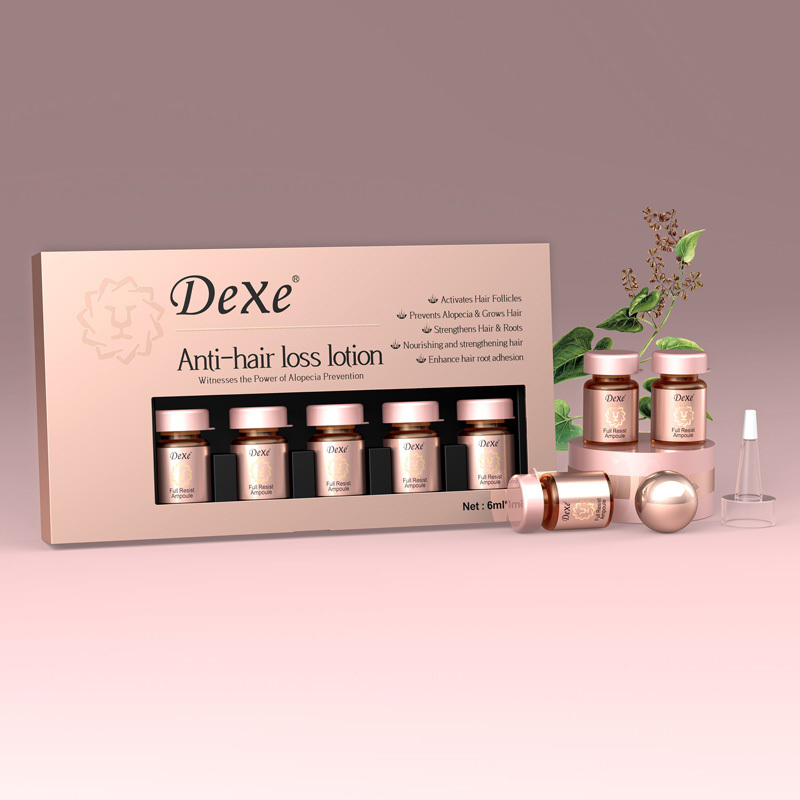 Hot sale new arrival Dexe genesis spa ampoules oil serum box for hair growth hair loss hair fall 6ml*10