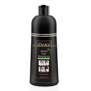 Dexe Private Label Argan Oil Speedy Ammonia free and no ppd Black Hair Color Shampoo Hair Dye Shampoo factory