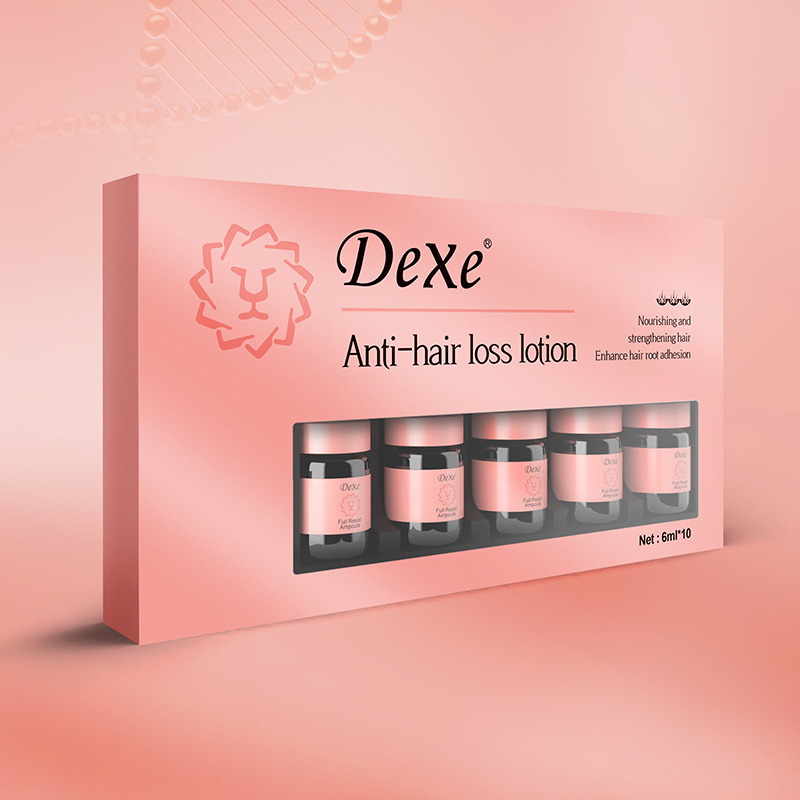 Hot sale new arrival Dexe genesis spa ampoules oil serum box for hair growth hair loss hair fall 6ml*10