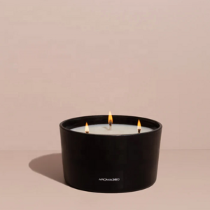 High Quality Luxury Customized Private Label Candles White Black Round Bottom Private Scented Candles