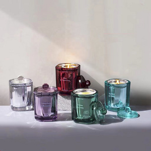 Ultra-low Shipping Cost Candle Jars With Lid And Box Packaging Glass Empty Custom Candle Jar  Luxury For Candle Make