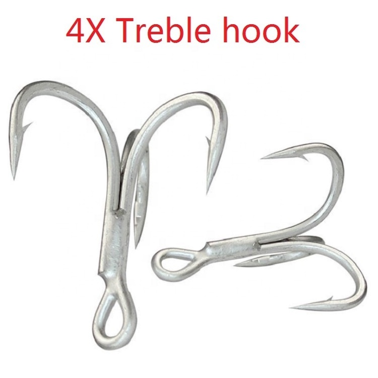 Wholesale High-carbon Steel treble Hooks 4X Strength anchor Hook For Saltwater