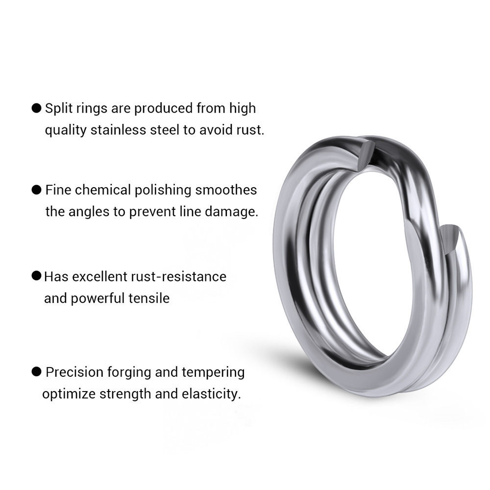 0#1#2# 3# 4# 5# 6# 7# 8# 9# 10# 11# 12#Solid ring Stainless steel 304 material 100pcs/bag orrosion resistant fishing accessories