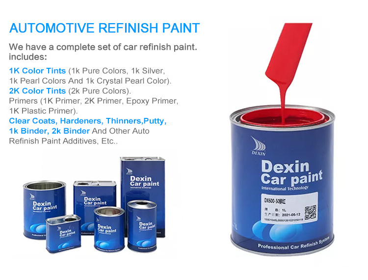 High Gloss Spray 2K  Car Paint Automotive HS MS Clear Coat Acrylic High Quality Car Auto Paint