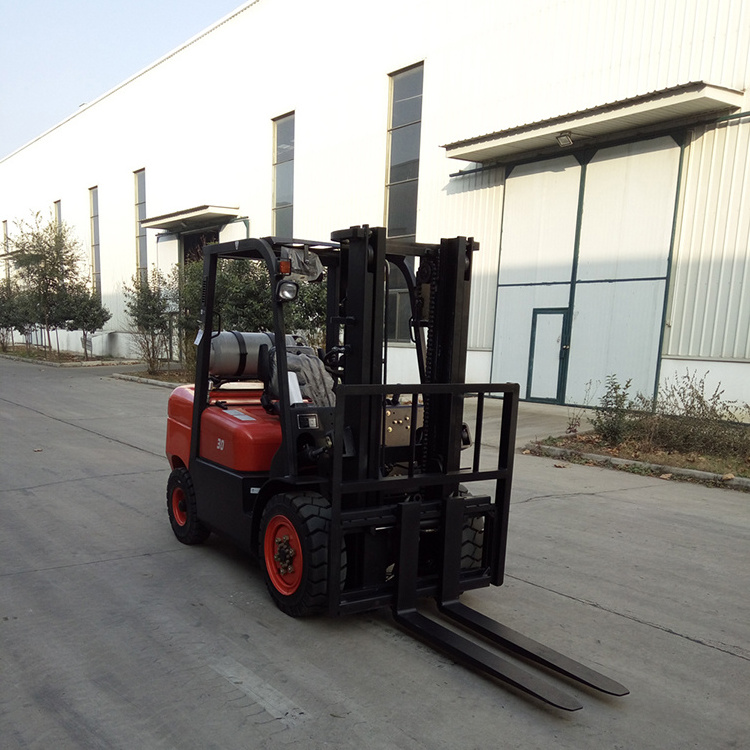 3 ton gasoline engine CPCD30  diesel 3 ton forklift fully enclosed cab with heater/air conditioner