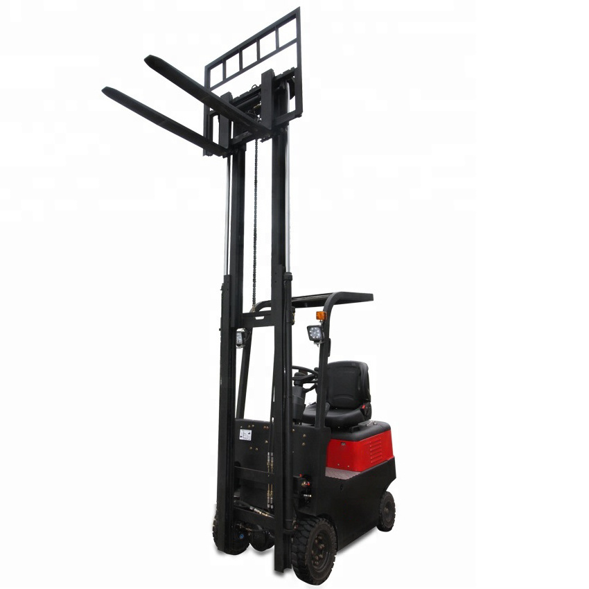 3m Lifting Height 1000kg Capacity 4 Wheels Electric Fork Lift Truck Mini Forklift