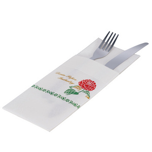 Wholesale Disposable Airlaid Linen Feel Napkins White 1-ply Guest Towels Colored Printed Serviettes For Dinner Bag Style