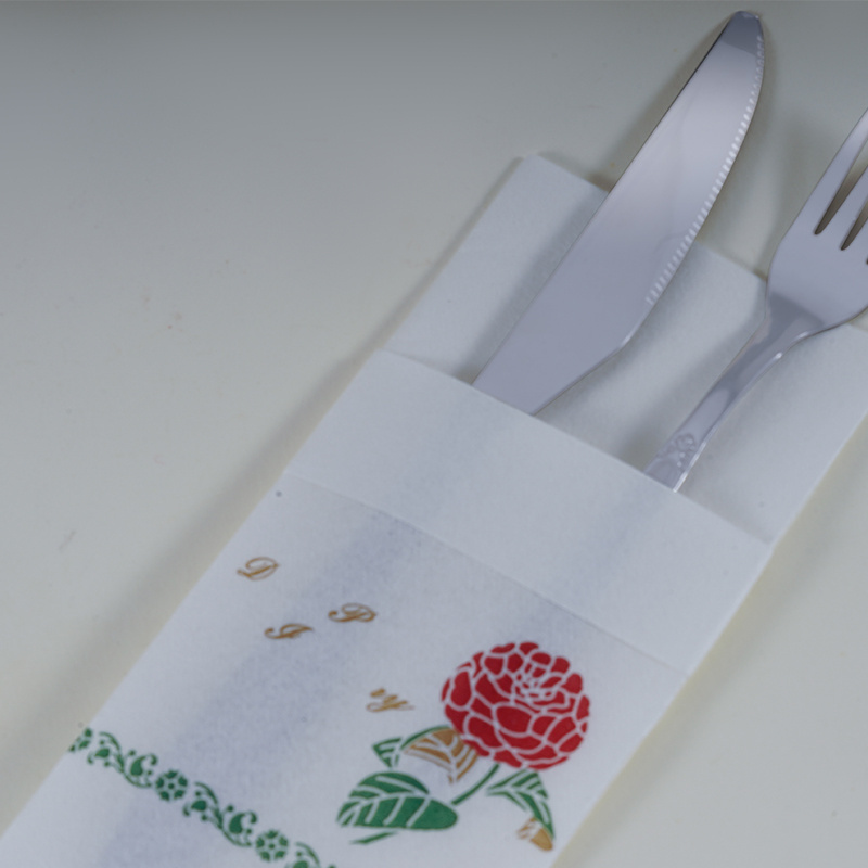 Wholesale Disposable Airlaid Linen Feel Napkins White 1-ply Guest Towels Colored Printed Serviettes For Dinner Bag Style