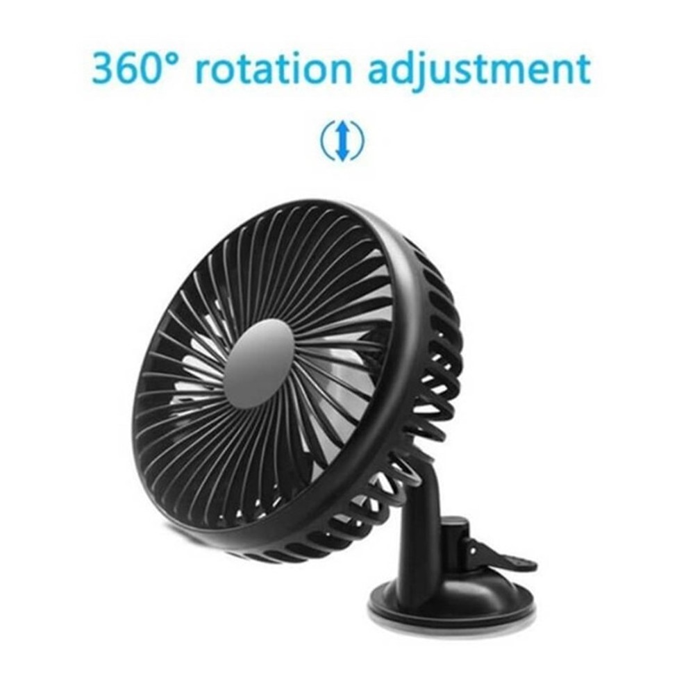 Portable USB Rechargeable 360 Degree Rotation Car Fan Control by Wire Vehicle Cooling Fan Car Electric Fan with Aromatherapy