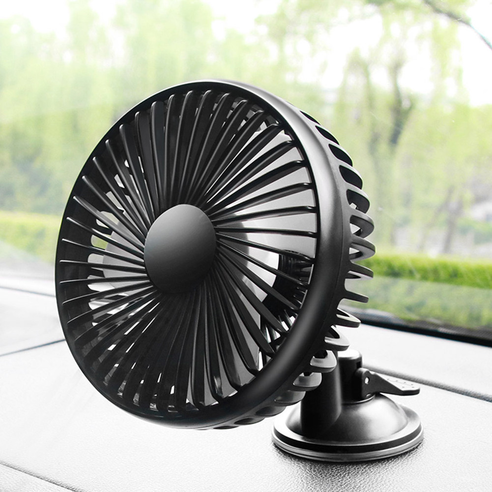 Portable USB Rechargeable 360 Degree Rotation Car Fan Control by Wire Vehicle Cooling Fan Car Electric Fan with Aromatherapy