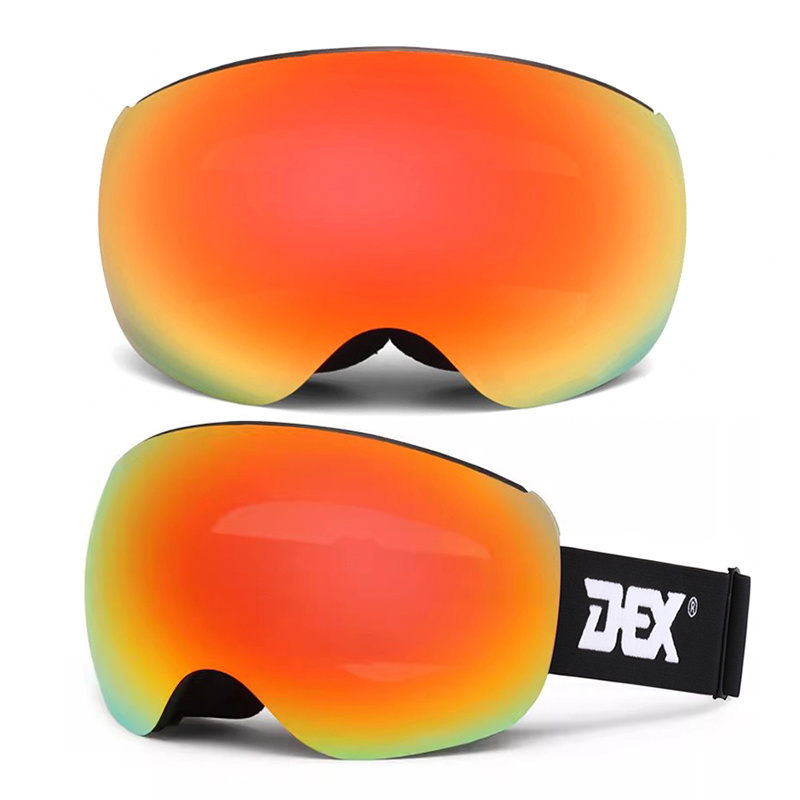 DEX Sports UV400 Ski Snow Goggles Custom Magnetic Anti Fog Interchangeable Lens OTG Ski Goggles Magnetic