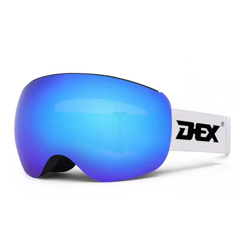 DEX Sports UV400 Ski Snow Goggles Custom Magnetic Anti Fog Interchangeable Lens OTG Ski Goggles Magnetic