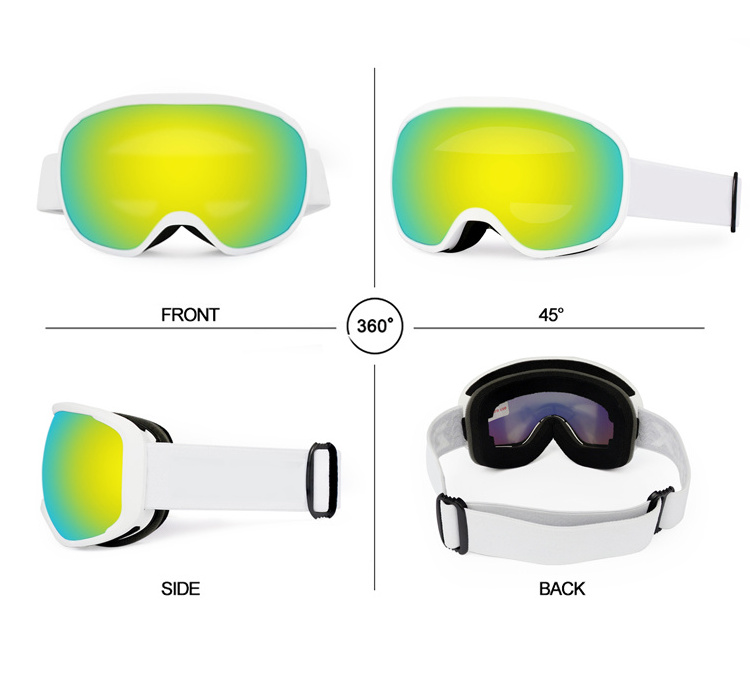 RTS Products UV400 Protection mirror lens anti fog ski glasses snowboard snow goggles wholesale ski oggles