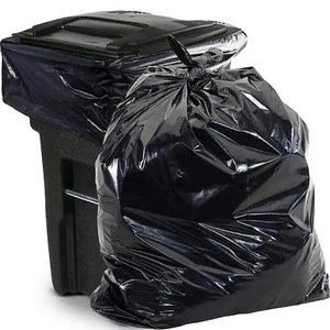 Factory low price wholesale Black plastic large garbage bag plastic garbage bag lining plastic dustbin lining