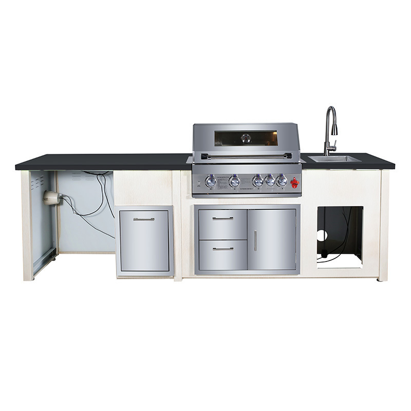 Ideas Modulars Design Aluminum Complete Set BBQ Outdoor Kitchen With Sink And Grill