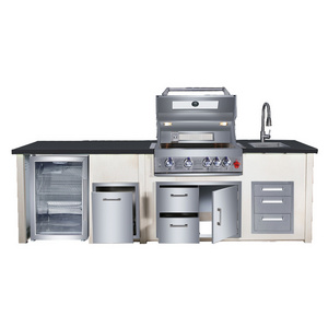 Ideas Modulars Design Aluminum Complete Set BBQ Outdoor Kitchen With Sink And Grill