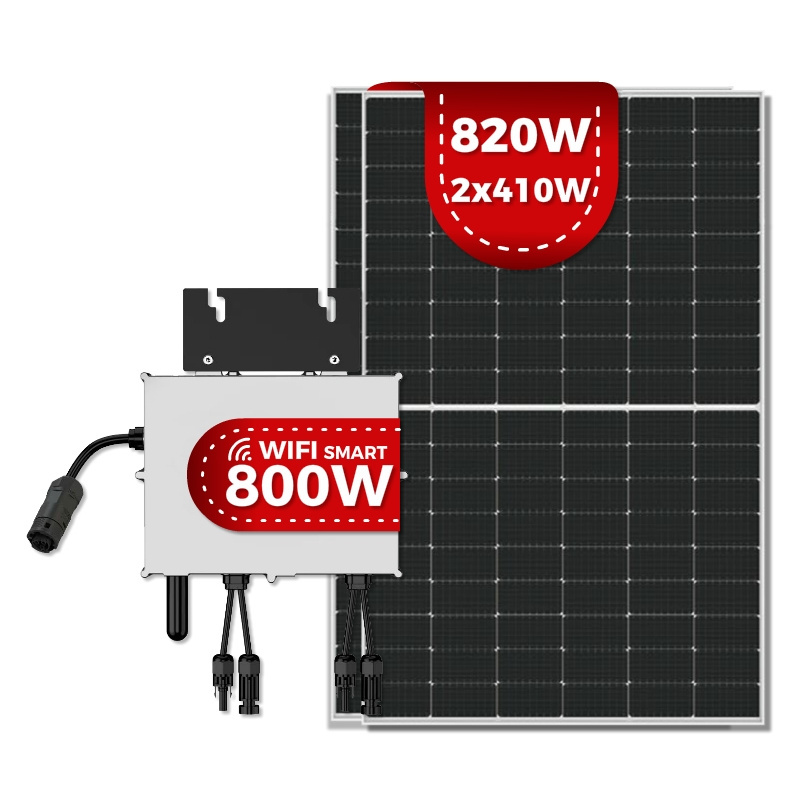 800 w plug play solar system balcony light weight cells solar panel 820w for home solar power system