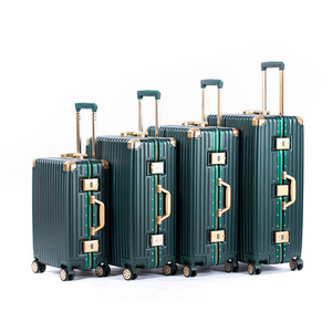 OEM Custom Wholesale Carry On Cabin vintage Suitcase luxury metal Trolley Travel Bag Suitcase Luggage With Wheels