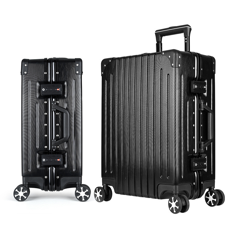 Custom 20/24/26/28 Inch Hard Shell Minimalist Aluminum Frame Travel Trolley Bag Luggage Suitcases With TSA Lock