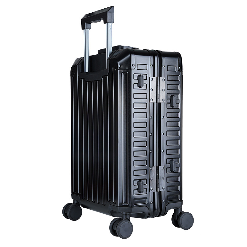 Custom Maletas de viaje All Aluminum Meta Luxury Durable Travel Trolley Bag Suitcase Luggage With TSA Lock