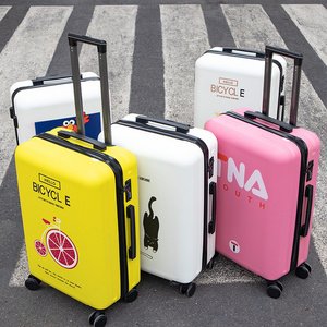 OEM Maleta Cabina Custom Full UV Printing Trolley Travel Suitcase Rolling  PC film Luggage Set