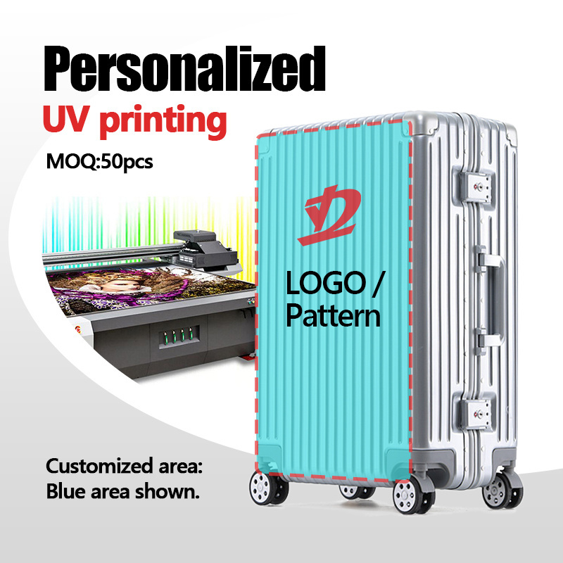 OEM Custom Wholesale Carry On Cabin vintage Suitcase luxury metal Trolley Travel Bag Suitcase Luggage With Wheels