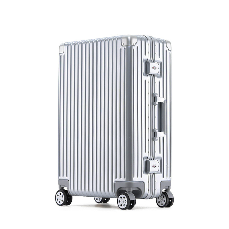 Custom LOGO/Pattern Business Gift Luggage Aluminum Frame Luxury Travel Suitcase Luggage With TSA Lock