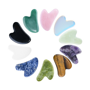 Rose Quartz Gua Sha Wholesale Natural Gemstone Jade Gua Sha Stone Tool For Face